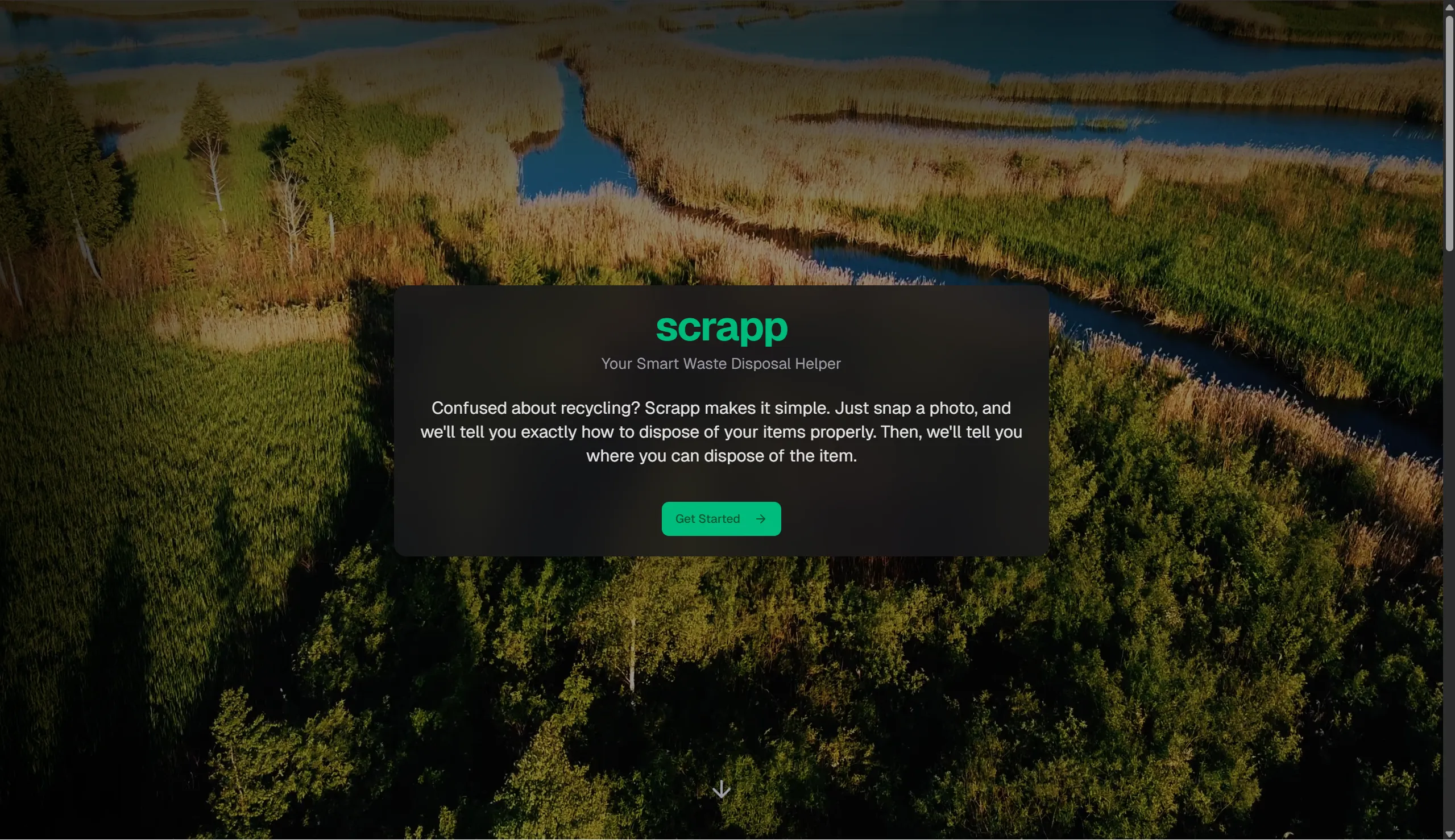 Scrapp app screens showing a photographed item and disposal guidance